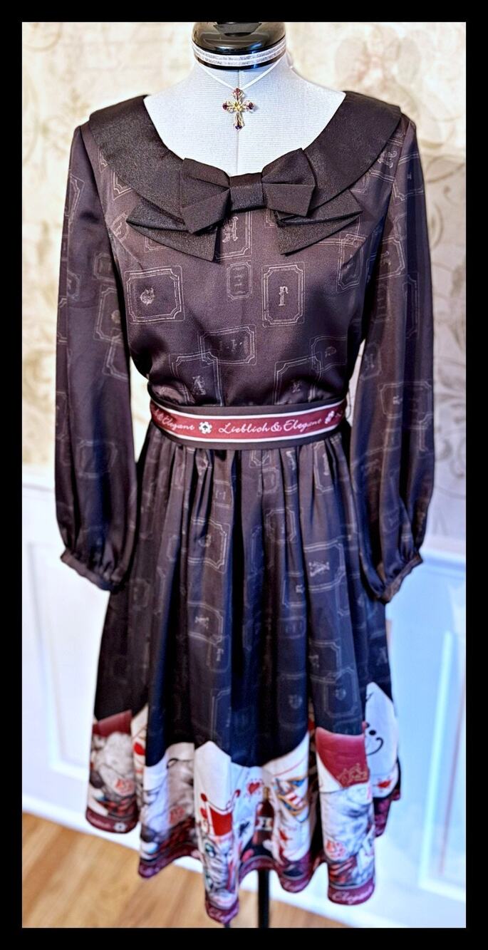 Lieblich & Elegant Playing Card Cat OP Dress Indie Gothic Lolita J Fashion Japan